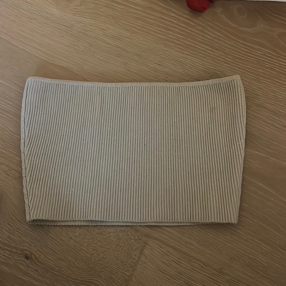 Aritzia Small Beige Ribbed Tube Top